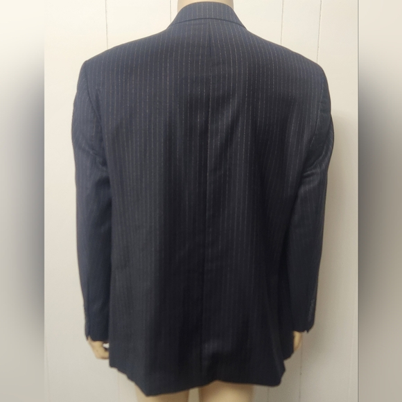 YSL sport coat 44L navy pinstripe - Picture 10 of 10